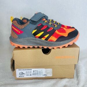 Merrell Kids' Sneakers in Black and Orange 13.5